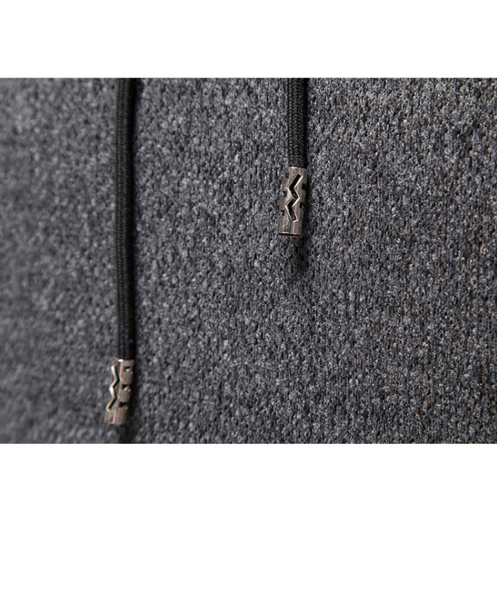 ZITY Men's Knitted Pullover Solid Color Sweatshirt Hoodei-DUMFH04927|Zitysports