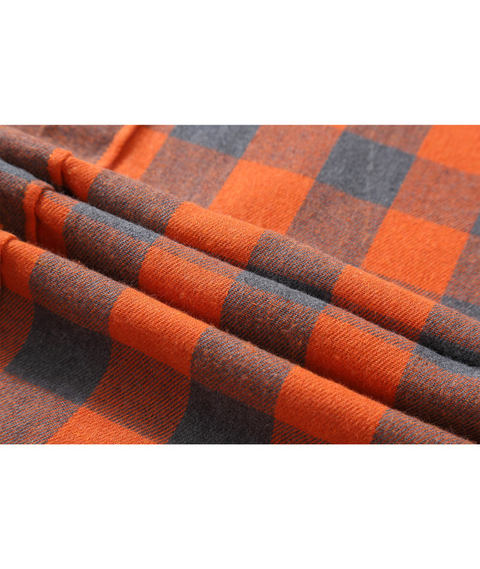 ZITY Men's Plaid Hooded Long Sleeve Button Down Flannel Shirt-ZPK000014 | Zitysports