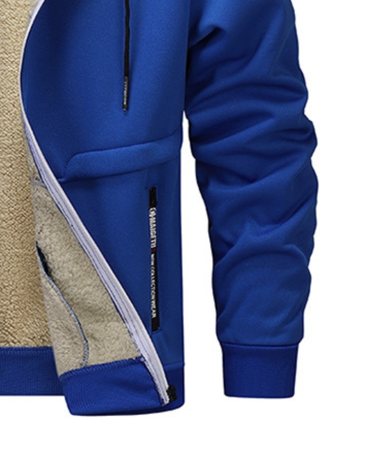ZITY Men's Fleece Jacket Side Pocket with Zipper Casual Hoodie-DUMFH04877 | Zitysports