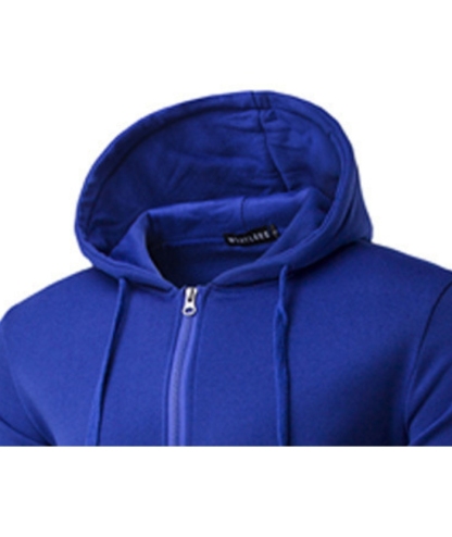 ZITY Men's Long Sleeve Solid Color Fleece Kangaroo Pocket Hoodie-DUMFH04879 | Zitysports