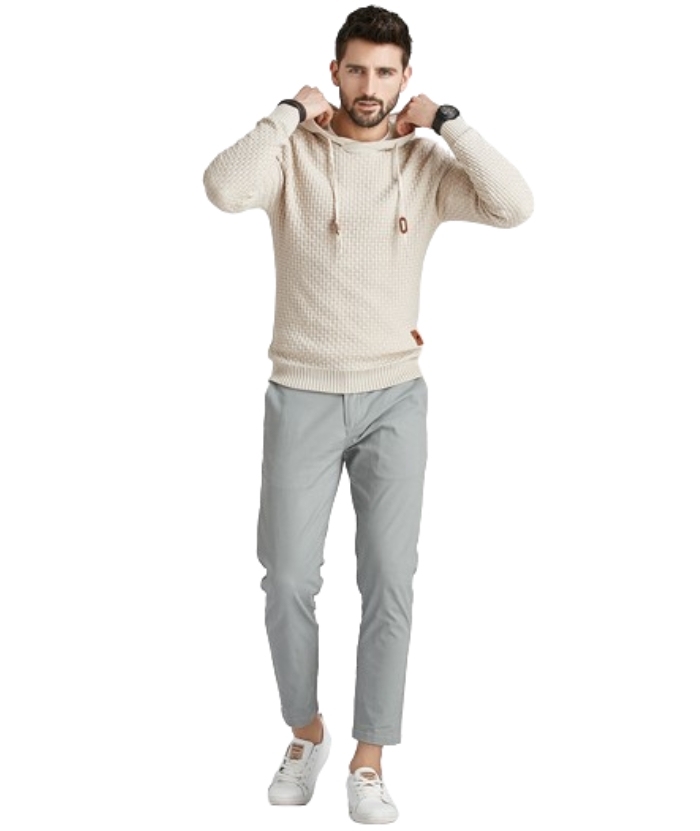Men's Hooded Long Sleeved Pullover Fit Hoodie-DUMFH04888 | Zitysports