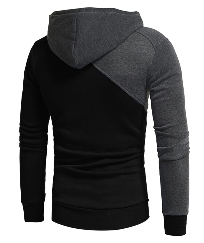 ZITY Men's Long Sleeve Patchwork Color Block Athletic Hoodie-DUMFH04916|Zitysports