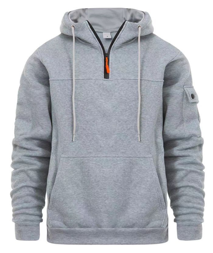 ZITY Men's Long Sleeve Breathable Casual Hoodie with Kangaroo Pocket-DUMFH04948|Zitysports