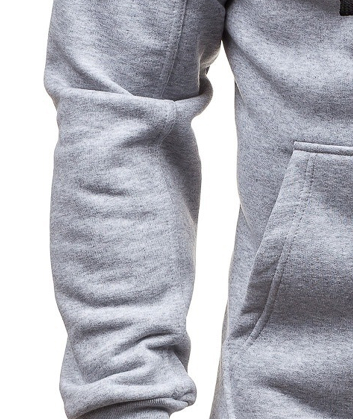 ZITY Men's Long Sleeve Full Zipper Casual Hoodie with Kangaroo Pockets-DUMHD05003|Zitysports