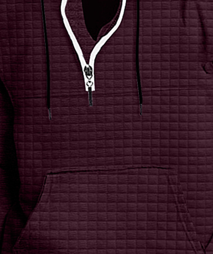 ZITY Men's Trendy Fashion Waffle Knit Sweatshirt Hoodie-DUMFH04886|Zitysports