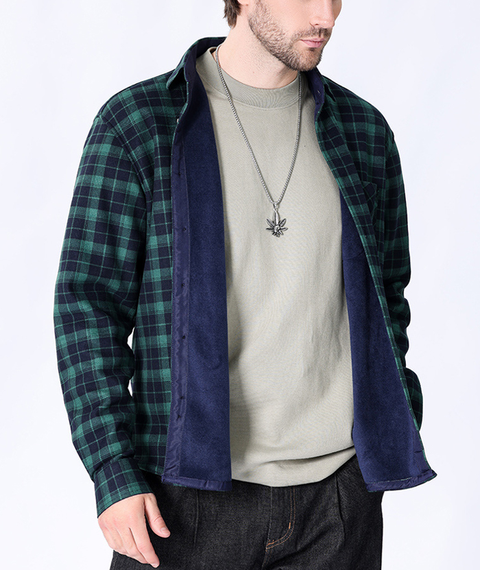 ZITY Men's Oversize Button Up Long Sleeve Plaid Shirt-DUMLT05362|Zitysports