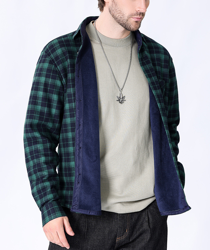 ZITY Men's Oversize Button Up Long Sleeve Plaid Shirt-DUMLT05362|Zitysports