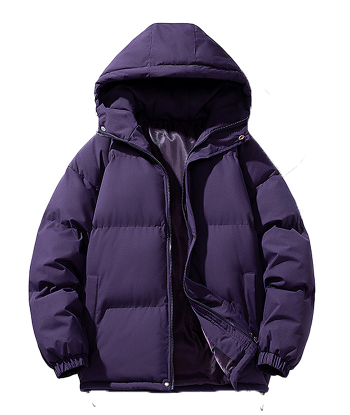 ZITY Men's Full Zipper Solid Color Puffer Jacket-DUMCO05528