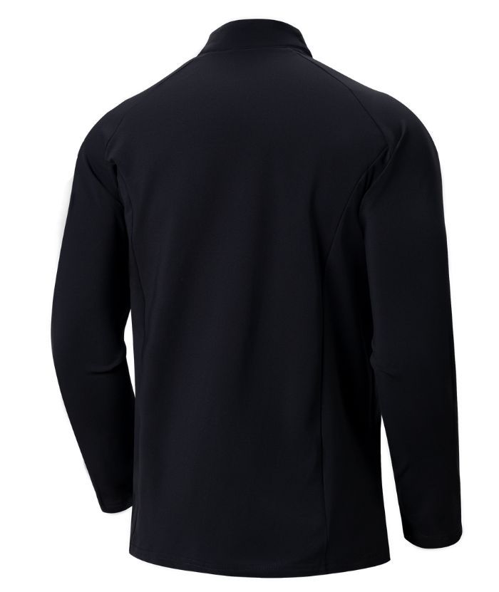 ZITY Men's Quarter Zip Long Sleeve Polo Shirt-88120