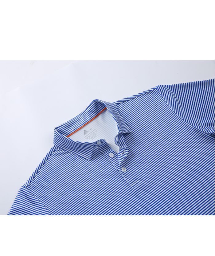 ZITY Men's Button Up Stripe Polo Shirt-CFMPO00062