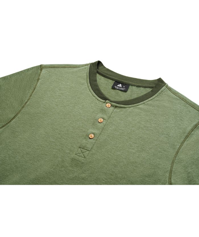 ZITY Men's Button Up Slim Fit Summer T-Shirt-CUMSS01905