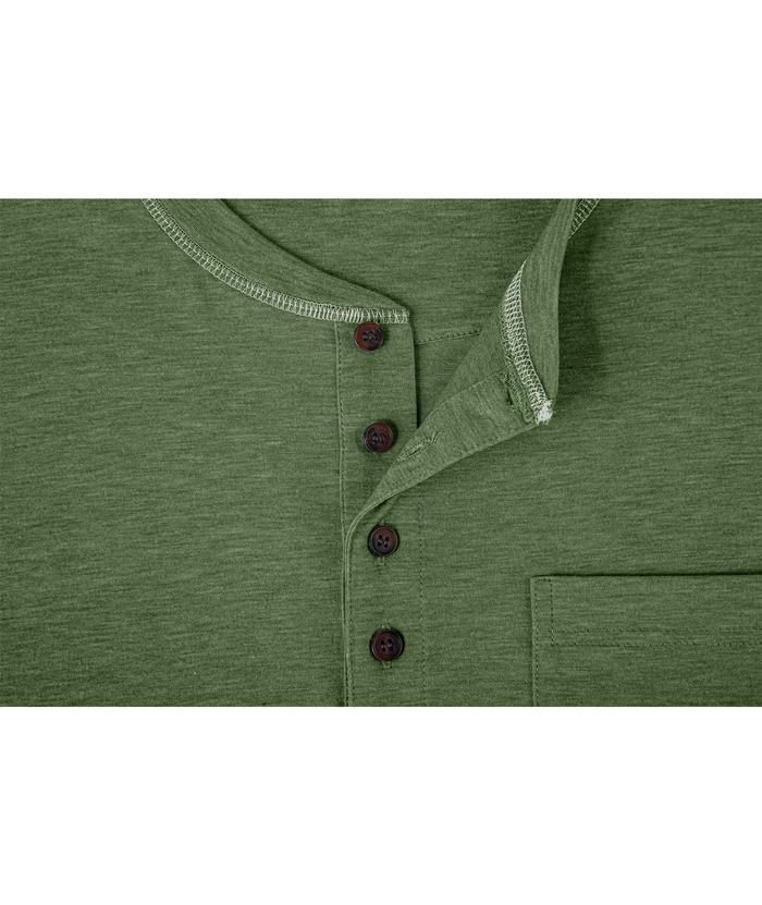 ZITY Men's Slim Fit Button Up Chest Pocket T-Shirt-CUMSS01983