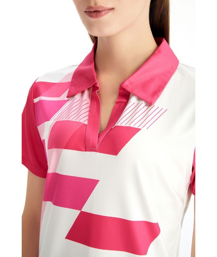 ZITY Women's Slim Fit V Neck Golf Polo Shirt-CFWZZ00034