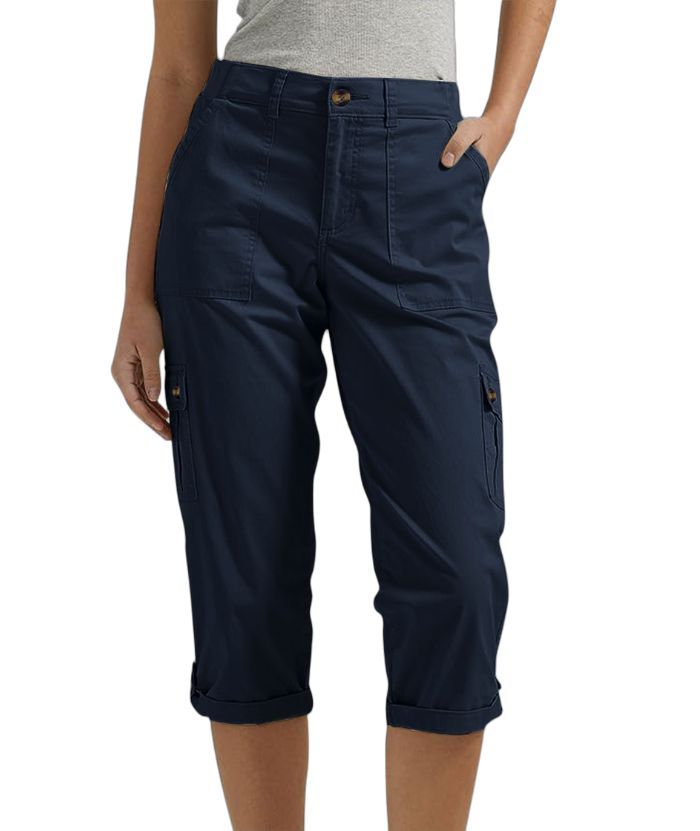 ZITY Women's Solid Color Multi Pocket Three Quarter Pant-DUWCS06170