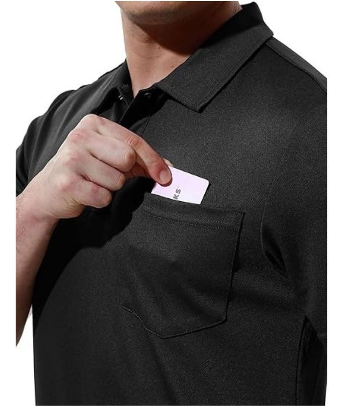 ZITY Men's Button Up Quick Dri Casual Polo Shirt-CEMPO03494