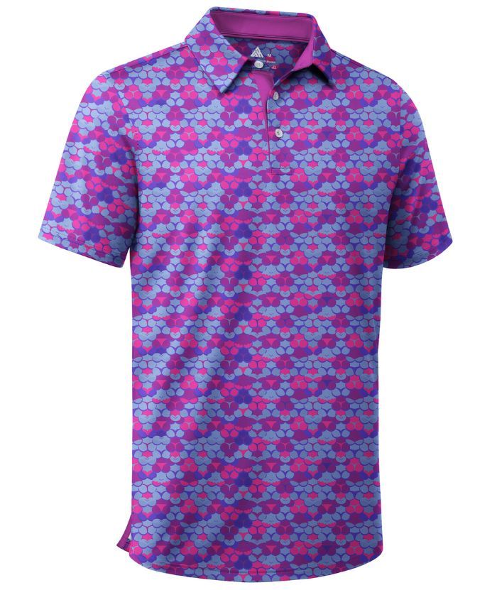 ZITY Men's Button Up Slim Fit Printed Polo Shirt-CUMPO05189