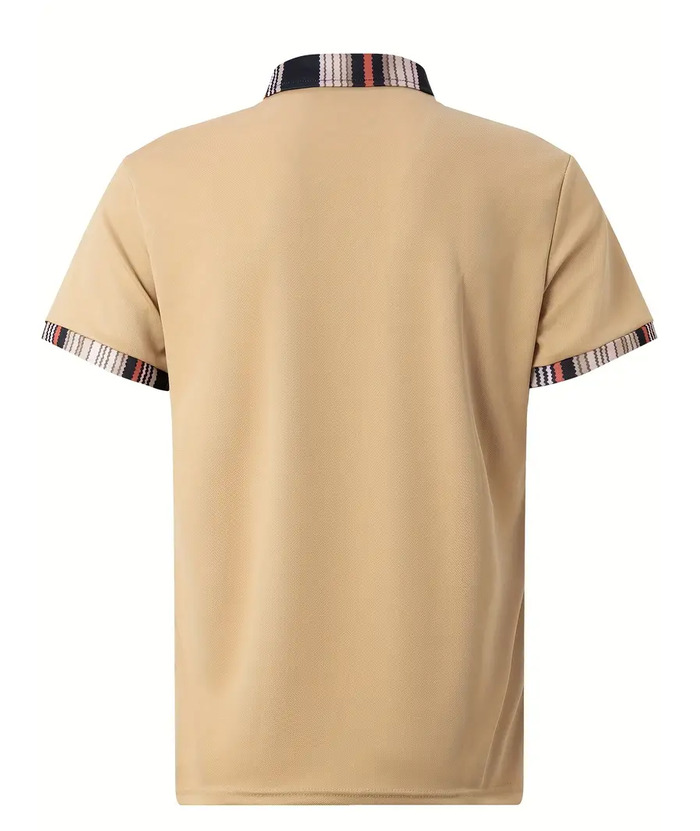ZITY Men's Striped Collar Golf Polo Shirt-ZPK010465 | Zitysports