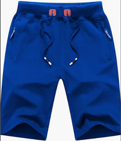 ZITY Men's Zipper Pocket Drawstring Elastic Waist Casual Shorts-AASSY0002