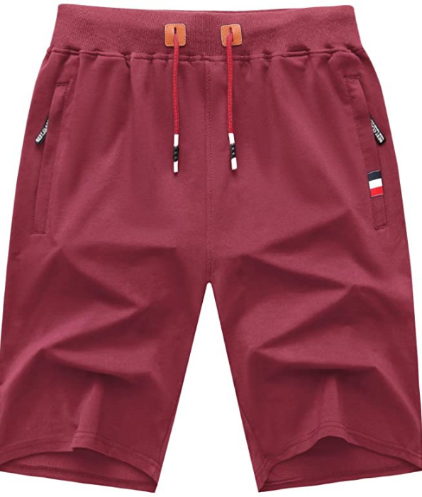 ZITY Men's Zipper Pocket Drawstring Elastic Waist Casual Shorts-AASSY0002