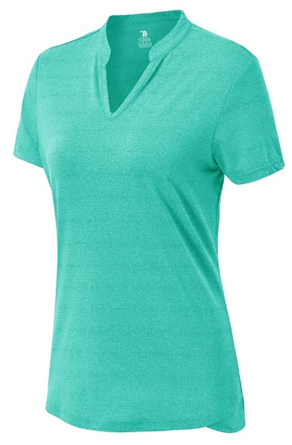 ZITY Women's V Neck Dri Fit Golf Polo Shirt-CFWMX20000