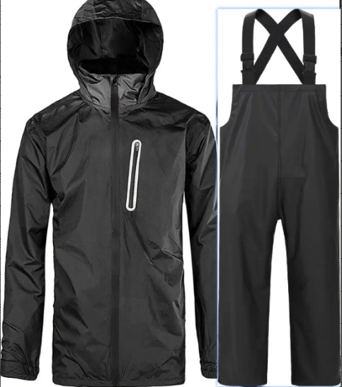 ZITY Men's Waterproof Jacket and Bibs Pants Rainwear-CUMRS03371