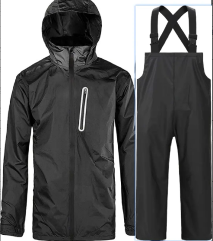 ZITY Men's Waterproof Jacket and Bibs Pants Rainwear-CUMRS03371