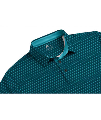 ZITY Men's Printed Dri Fit Performance Golf Polo Shirt-CUMPO05189 