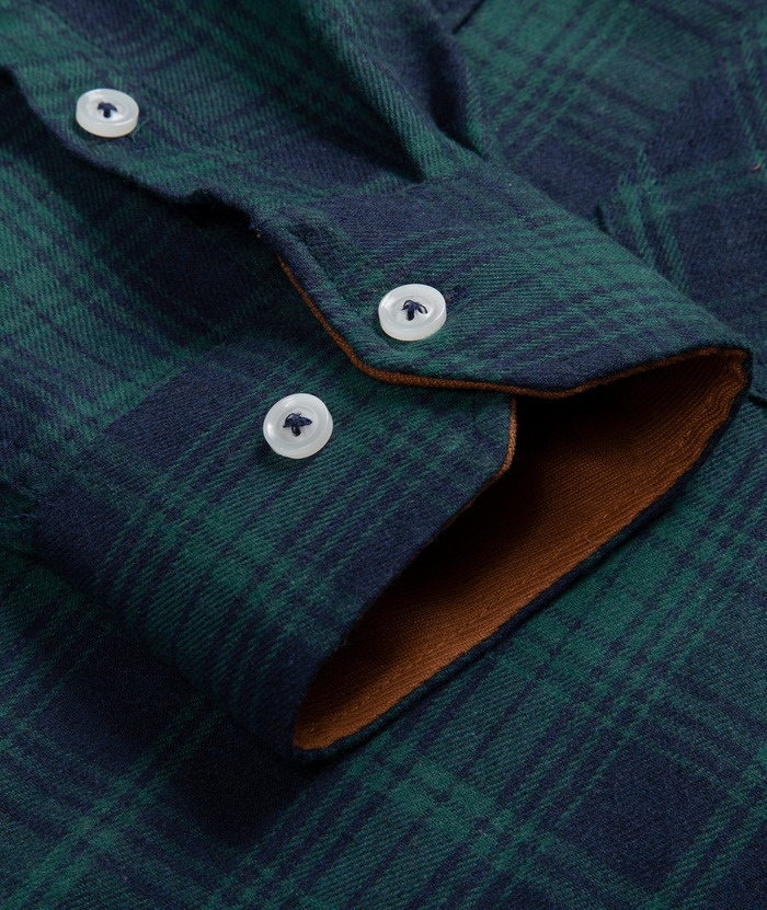 ZITY Men's Plaid Button Up Shirt with Flap Pocket Spring Fall Top-ZPK006565 | Zitysports