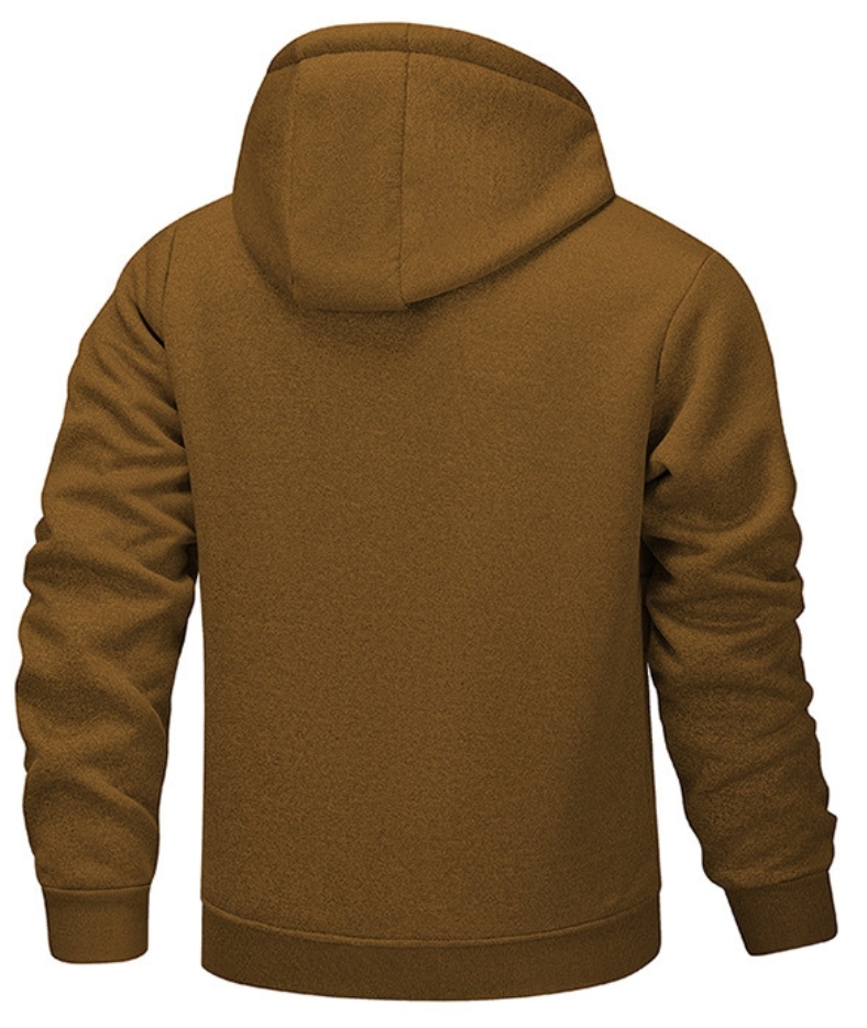 ZITY Men's Fleece Jacket Side Pocket with Zipper Casual Hoodie-DUMFH04877 | Zitysports