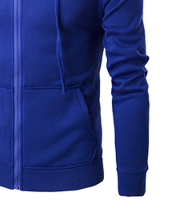 ZITY Men's Long Sleeve Solid Color Fleece Kangaroo Pocket Hoodie-DUMFH04879 | Zitysports