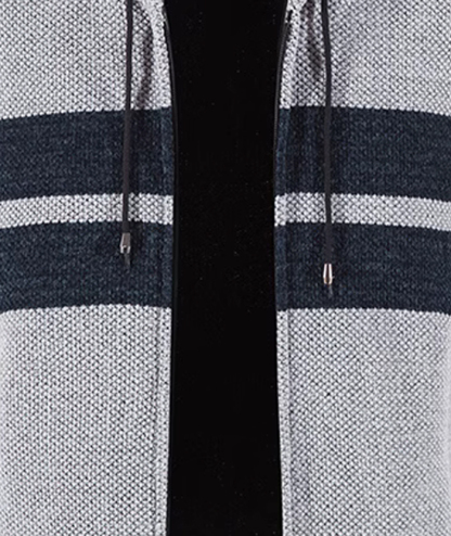 ZITY Men's Knitted Full Zip Slim Fit Warm with Pockets Hoodie-DUMFH05013|Zitysports