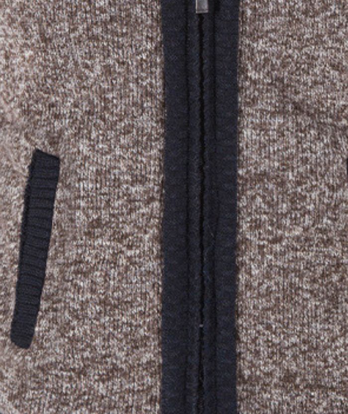 ZITY Men's Knitted Long Sleeve Full Zip Up Plus Size Casual Hoodie-DUMSW05059|Zitysports