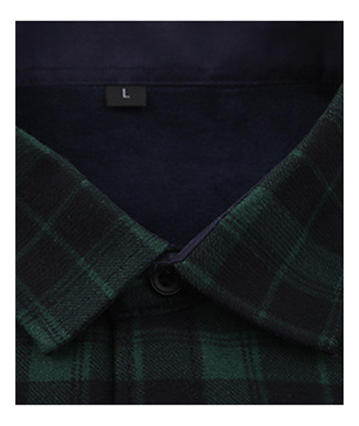 ZITY Men's Oversize Button Up Long Sleeve Plaid Shirt-DUMLT05362|Zitysports