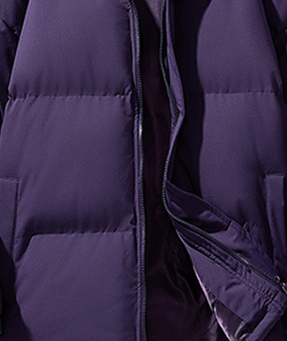 ZITY Men's Full Zipper Solid Color Puffer Jacket-DUMCO05528