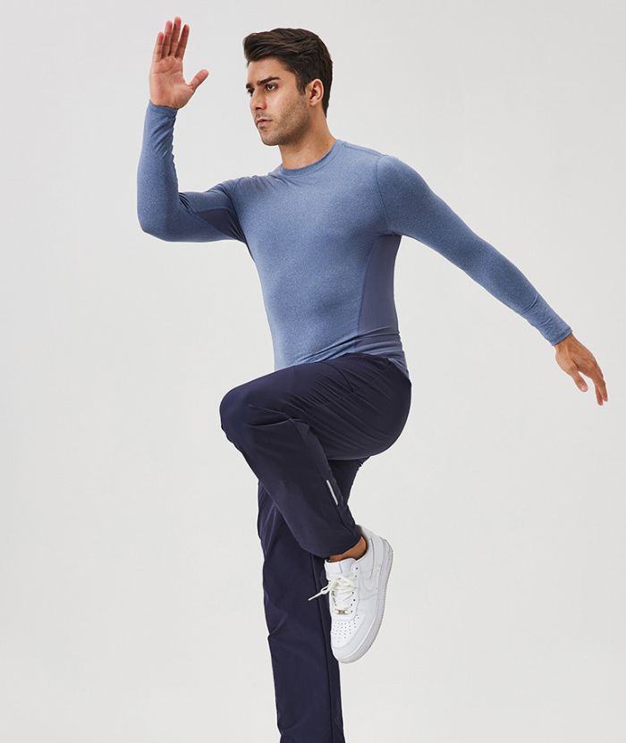 ZITY Men's Long Sleeve Compression Dri Fit T-Shirt-DUMLS05953