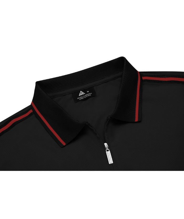ZITY Men's Quarter Zipper Dri Fit Polo Shirt-CUMPO02198