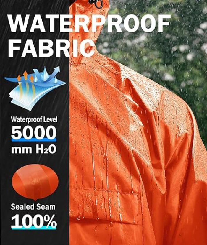 ZITY Men's Waterproof Lightweight Packable Rain Jacket-CUMRC04444