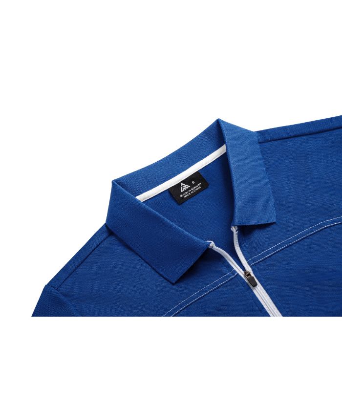 ZITY Women's Quarter Zip Slim Fit Solid Color Polo Shirt-CUWPO01996