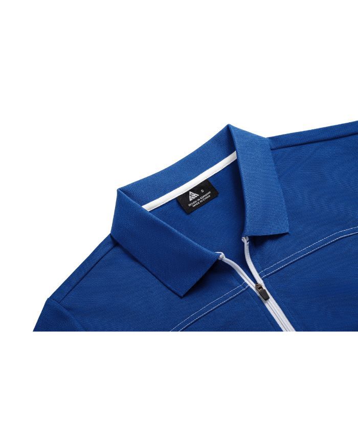 ZITY Women's Quarter Zip Slim Fit Solid Color Polo Shirt-CUWPO01996