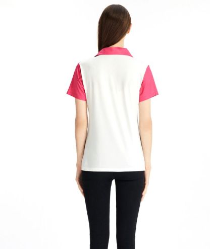 ZITY Women's Slim Fit V Neck Golf Polo Shirt-CFWZZ00034