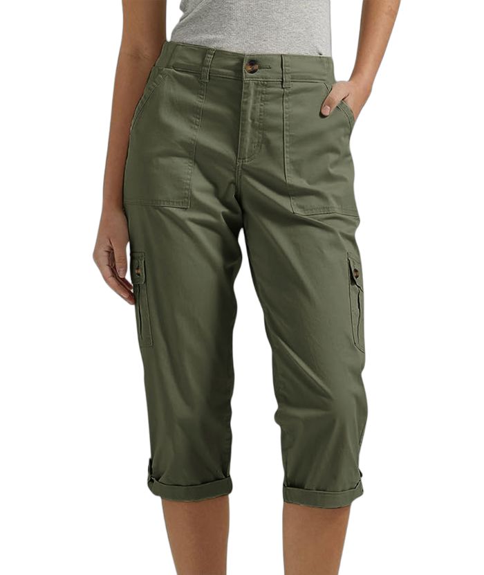 ZITY Women's Solid Color Multi Pocket Three Quarter Pant-DUWCS06170