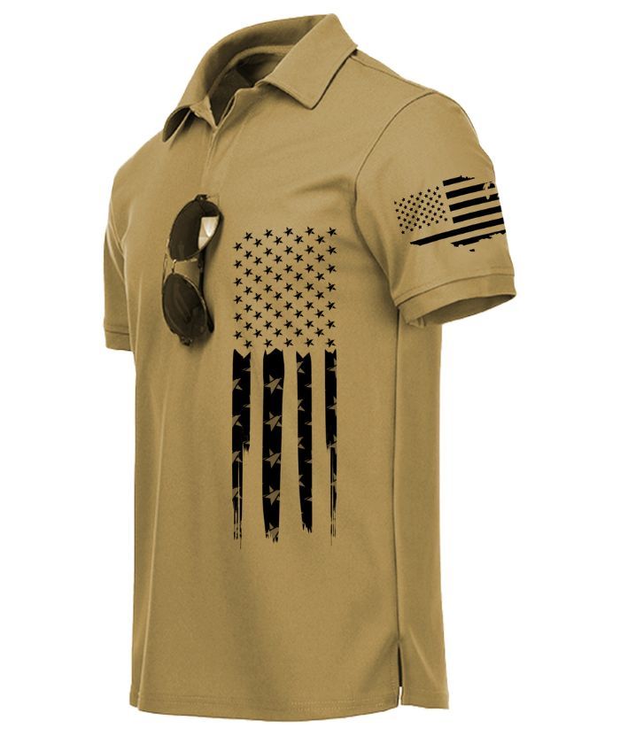 ZITY Men's Button Up Slim Fit Printed Polo Shirt-CUMPO06122