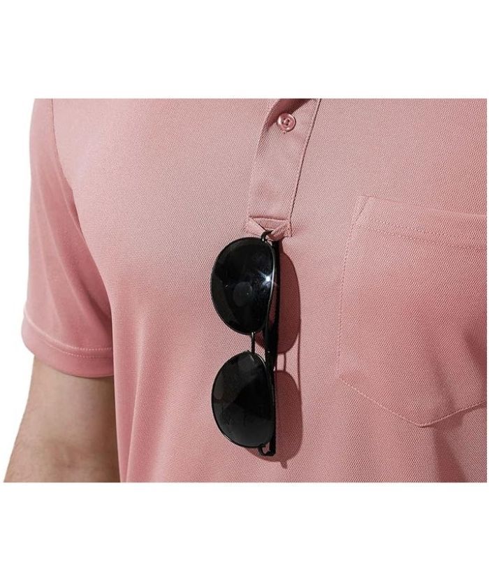 ZITY Men's Button Up Quick Dri Casual Polo Shirt-CEMPO03494