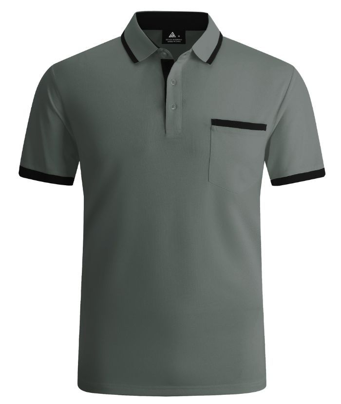 ZITY Men's Slim Fit Button Up Golf Polo Shirt-CEMPO04037