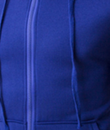 ZITY Men's Long Sleeve Solid Color Fleece Kangaroo Pocket Hoodie-DUMFH04879 | Zitysports