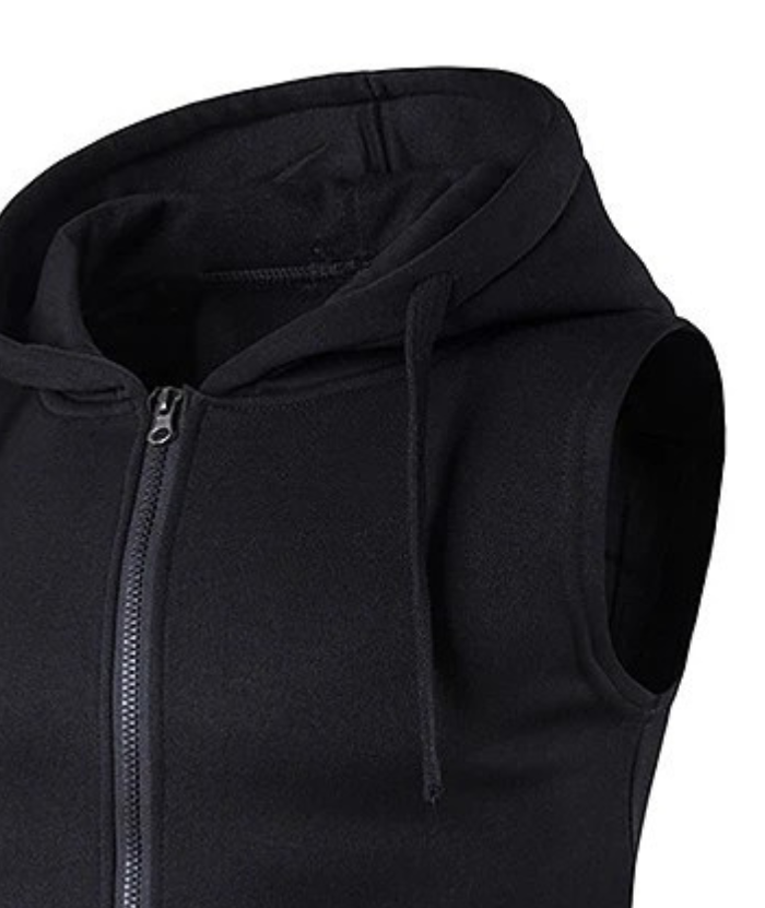 ZITY Men's Zipper Pocket Sleeveless Gym hoodie-DUMMG04965|Zitysports
