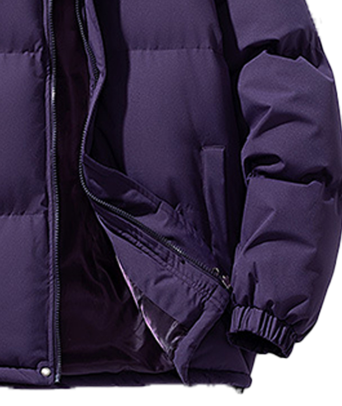 ZITY Men's Full Zipper Solid Color Puffer Jacket-DUMCO05528