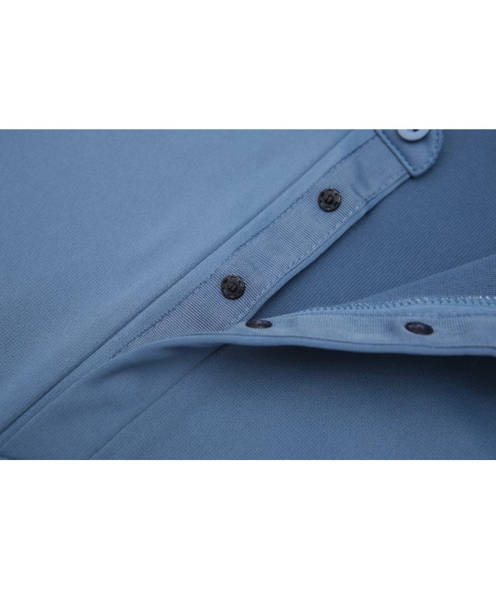 Men's Casual Solid Color Long Sleeve Polo Shirt-8803