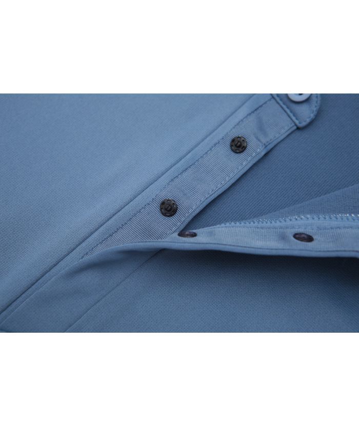 Men's Casual Solid Color Long Sleeve Polo Shirt-8803