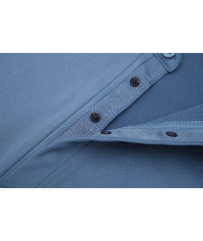Men's Casual Solid Color Long Sleeve Polo Shirt-8803